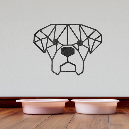 Geometric Dog - Steel Sign