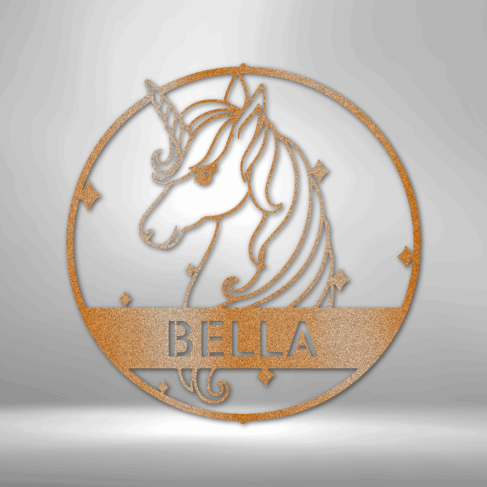 Unicorn Profile Thin- Steel Sign – Orange Ironworks